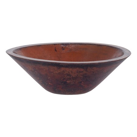 Novatto MONTEVIDEO Copper Vessel Bathroom Sink, Natural TCV-010NA